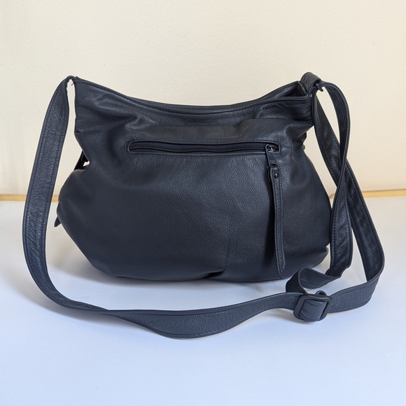 ACE Leather Goods Made in USA Hobo/Crossbody – Navy Leather Western - Picture 3 of 16